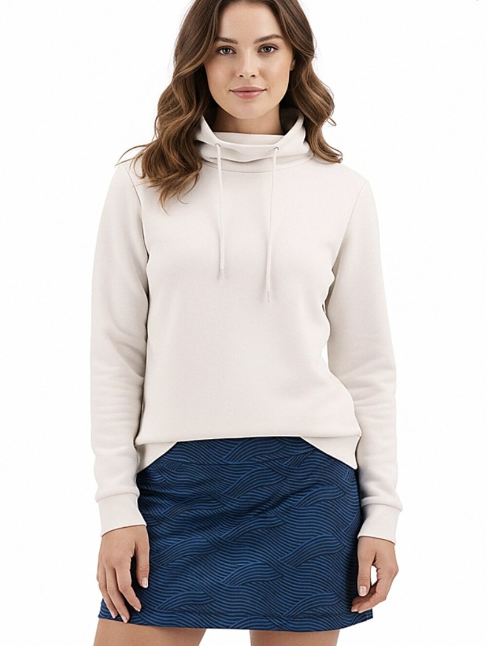 Women’s Cream Funnel Neck Pullover Sweater Size Small